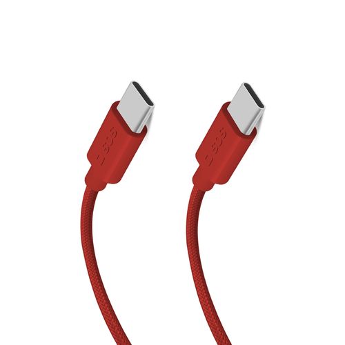 Kabel przewód w oplocie USB-C 60 W 1.5m - czerwony na Arena.pl