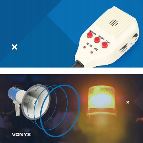 PROFESJONALNY Megafon 55W Vonyx USB/BT/AUX/MP3 na Arena.pl