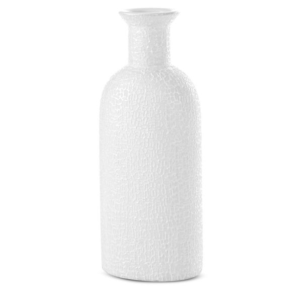 Wazon ceramiczny butelka RISO 16X11X40 biały zdjęcie 1