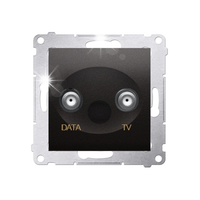 GNIAZDO ANTENOWE TV-DATA 5dB SATELITARNE SIMON 54 DAD1.01/48 ANTRACYT