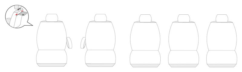 Seat Alhambra 5 os Pokrowce fotele szyte na miarę zdjęcie 5