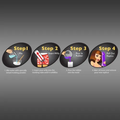 clone-a-willy kit purple - zestaw do tworzenia odlewu z wibracją, fioletowy na Arena.pl