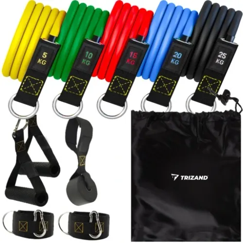 Gumy do Ćwiczeń Zestaw 5 Gum Oporowych Oporowe Fitness Treningowe + Uchwyty na Arena.pl