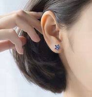 KOLCZYKI SREBRNE 925 RODOWANE KWIATY DLA KOBIETY