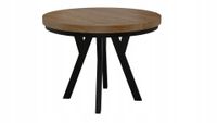 STÓŁ OKRĄGŁY ROZKŁADANY METAL LOFT SALON KUCHNIA POKÓJ 100cm+2x50cm