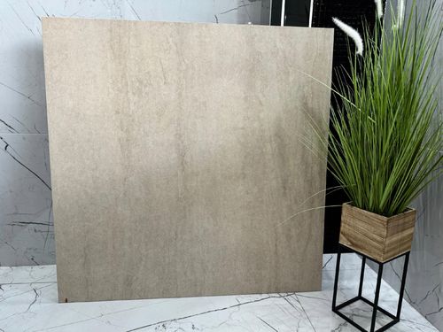 Płytka gresowa BEŻ 120x120 mat ciepły beton piaskowy gres wielkoformatowy na Arena.pl