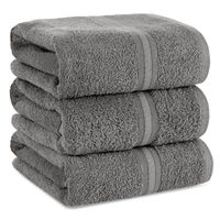 Bawełniany ręcznik Tris 50X90 cm stalowy ozdobna bordiura