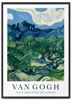 Plakat Van Gogh olive trees 50x70 cm w czarnej ramie