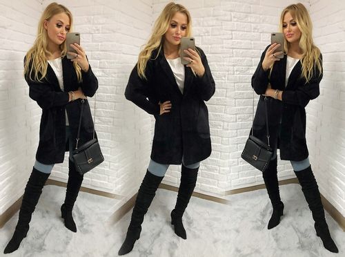 Sweter ALPAKI kurtka WEŁNA MODNE KOLORY oversize na Arena.pl