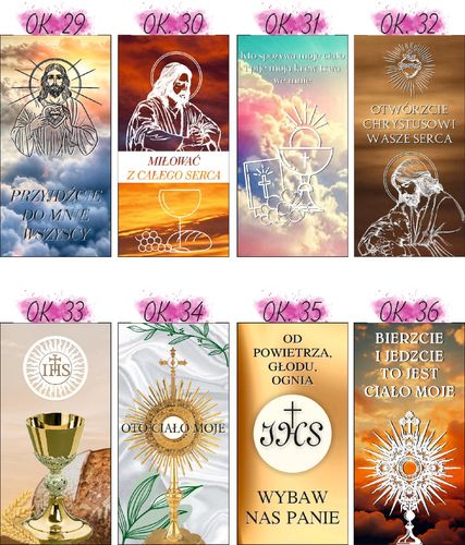 Baner religijny 200x100 cm Dekoracja boże ciało miłować z całego serca na Arena.pl