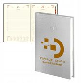 kalendarz Z TWOIM LOGO dzienny A4 2026 złoty/srebrny z grawerem 5 szt