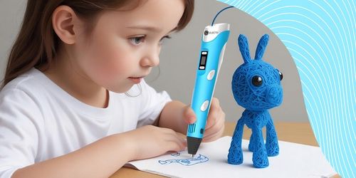 DŁUGOPIS 3D DRUKARKA MAGICZNY DŁUGOPIS 3D+ WKŁADY 460 METRÓW+ MATA OCHRONNA na Arena.pl