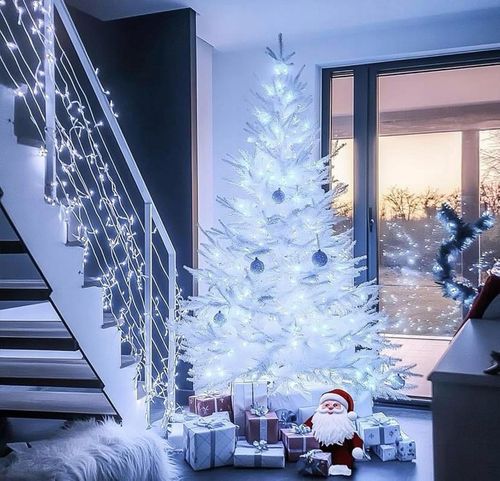 LAMPKI CHOINKOWE 200 LED FLASH ZEWNĘTRZNE WEWNĘTRZNE ŚWIĄTECZNE BIAŁY ZIMNY na Arena.pl