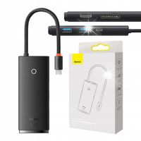 BASEUS LEKKI PRZENOŚNY HUB ADAPTER 6W1 DO HDMI 4K 2X USB-A 3.0 USB-C SD/TF