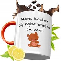 Kubek Pomarańczowy Dla Mamy Mamusi Dzień Mamy Z Nadrukiem Ze Zdjęciem