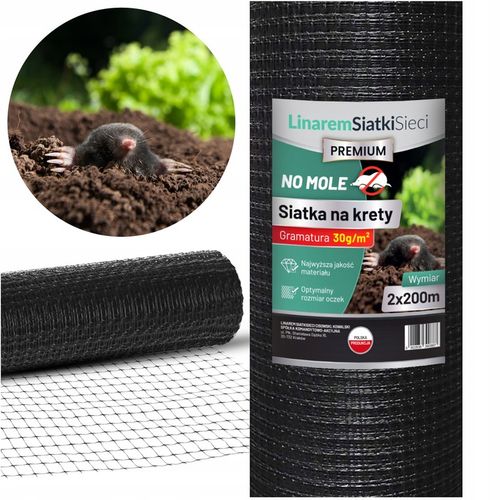 SIATKA NA KRETY 2x200m POLSKA 30g POD TRAWNIK PRZECIW KRETOM NORNICE na Arena.pl