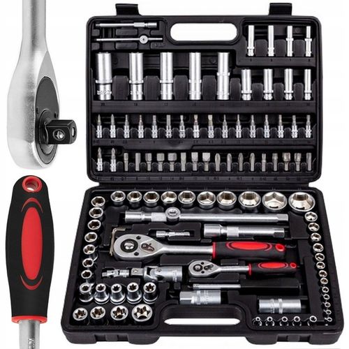 Zestaw Kluczy Nasadowych Narzędzi Klucze Nasadowe Torx Walizka Bity 108el. na Arena.pl