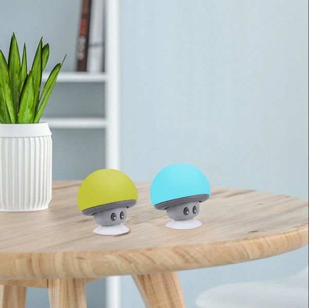 Głośnik Bluetooth Grzybek zielony mały z przyssawką dla dzieci na prezent zdjęcie 2