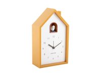 ZEGAR ŚCIENNY ZEGAREK Z KUKUŁKĄ DOMEK 12 x 20 x 6 cm ŻÓŁTY NA BATERIE
