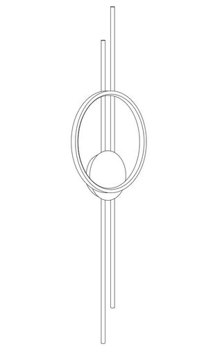 Lampa ścienna ECLIPTICA LED złota 100 cm na Arena.pl