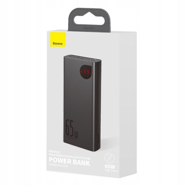 BASEUS POWERBANK 20000MAH 2X USB 1X USB-C PD QC 3.0 65W LED CERTYFIKAT CE zdjęcie 13