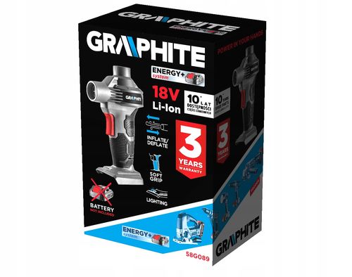 Pompka Kompresor Akumulator 2AH Ładowarka GRAPHITE na Arena.pl