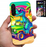 ETUI DO SAMSUNG GALAXY A56 5G - DINOZAUR W CIĘŻARÓWCE WZORY DLA DZIECI