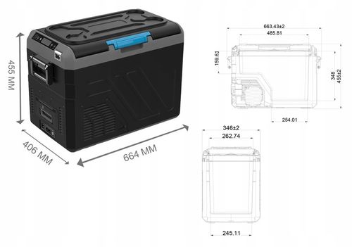 MOCNA LODÓWKA KOMPRESOROWA PRZENOŚNA TURYSTYCZNA SAMOCHODOWA 12V/230V 35L na Arena.pl