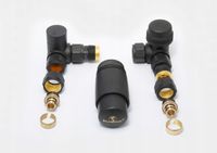 Zawór termostatyczny kątowy osiowy DIAMOND antracy