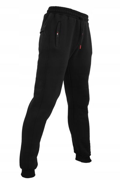 SPODNIE DRESOWE GRUBE CZARNE ŚCIĄGACZ DRESY M zdjęcie 2