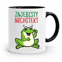 Kubek Czarny Dla Architekta Żajebisty Architekt Z Nadrukiem Ze Zdjęciem