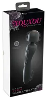 xouxou e-stim wand & vibrator - dwustronny masażer z elektrostymulacją