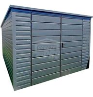 Schowek Domek Ogrodowy 3x4,5m Brama dwuskrzydłowa Antracyt Dach spad GP434