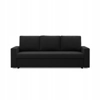 KANAPA NEO CZARNA Mikrofaza Rozkładana Wygodna Podłokietnik Prosty
