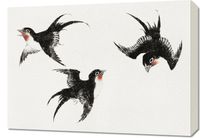 Obraz 70x50cm Birds, Hokusai Japoński Vintage do Salonu