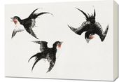 Obraz 70x50cm Birds, Hokusai Japoński Vintage do Salonu