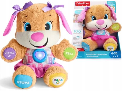 Ucz się i śmiej Siostrzyczka Szczeniaczka pluszak FPP63 Fisher Price na Arena.pl