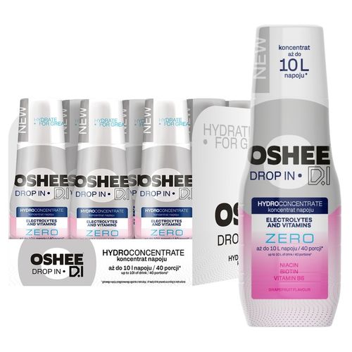 9x Hydrokoncentrat OSHEE Drop In ZERO Elektrolity Witaminy Grejpfrut na Arena.pl