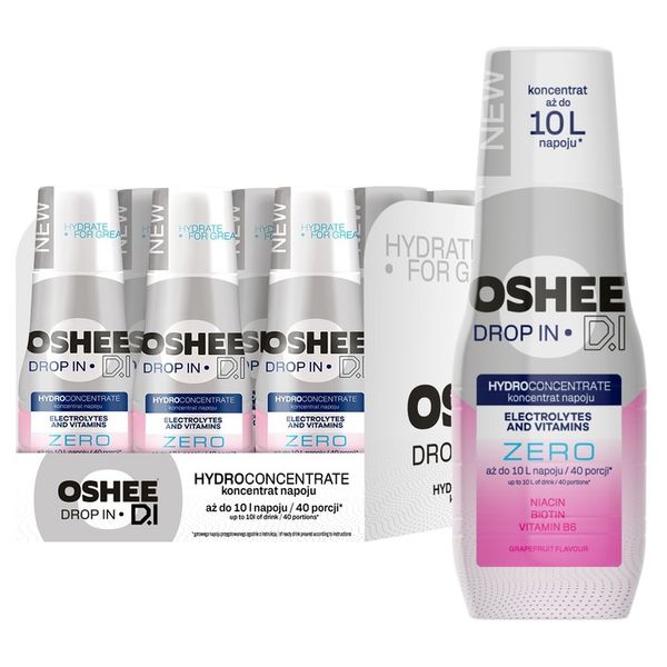 9x Hydrokoncentrat OSHEE Drop In ZERO Elektrolity Witaminy Grejpfrut zdjęcie 1