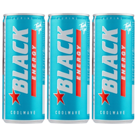 Black Energy Coolwave Gazowany napój energetyzujący 250 ml x 3 sztuk