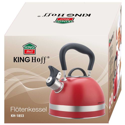 czajnik 1,8l z gwizdkiem kinghoff kh-1853 czerwony na Arena.pl