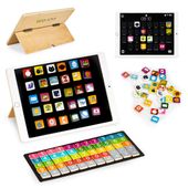 Drewniany tablet edukacyjny tablica magnetyczna kredowa ECOTOYS