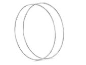 ELEGANCKIE SREBRNE KOLCZKI DUŻE GRUBE GŁADKIE KOŁA KÓŁKA 2MM 7CM SREBRO 925