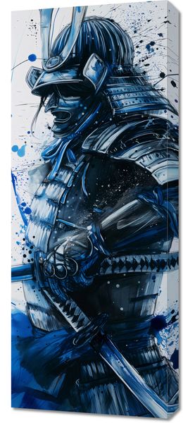 Obraz 40x100cm Samuraj w Błękicie zdjęcie 1
