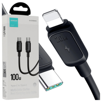 kabel joyroom multi-color series a14 usb-c / lightning 20w 1.2 m - czarny
