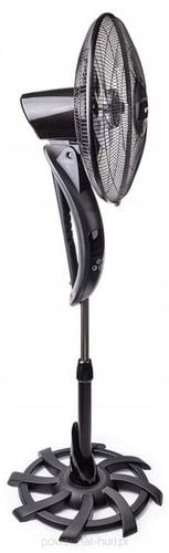 WENTYLATOR PODŁOGOWY WIATRAK STOJĄCY CZARNY CICHY 80W 135 CM na Arena.pl