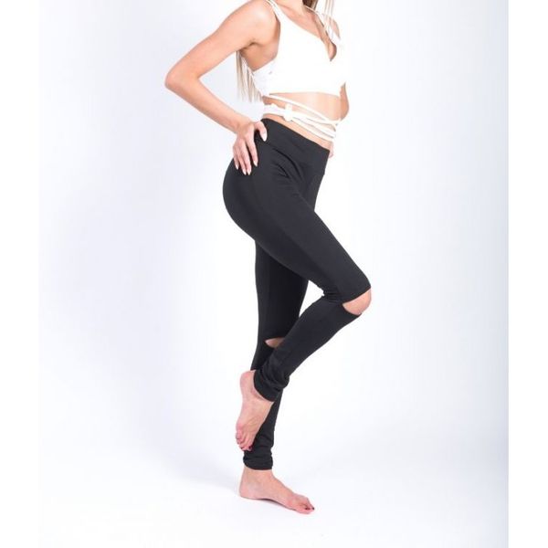 Sportowe Legginsy Fitness Trening Czarne Lleg19L zdjęcie 1