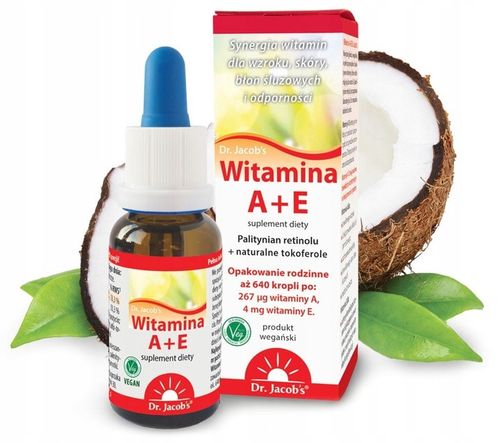 Dr Jacobs NATURALNA Witamina A + E tokoferole KROPLE na Arena.pl