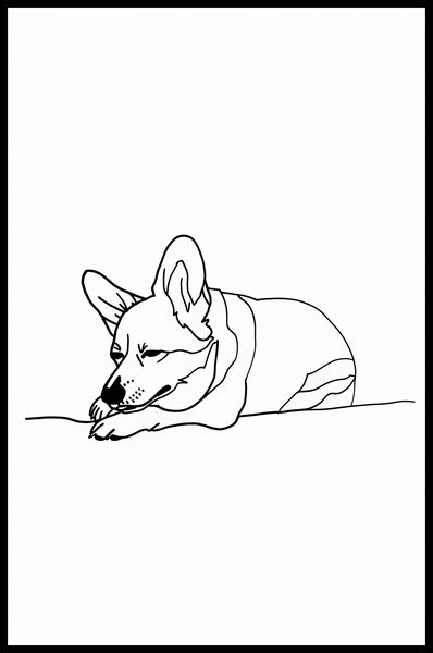 Plakat 56,6x86,4cm Śpiący Corgacz zdjęcie 2