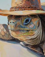 Plakat 40x50cm Żółwi Kapelusznik